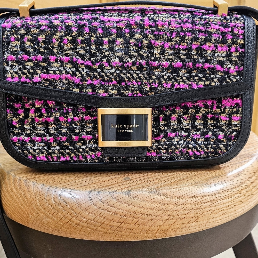 NWOT kate spade twill cross body bag with dust cover